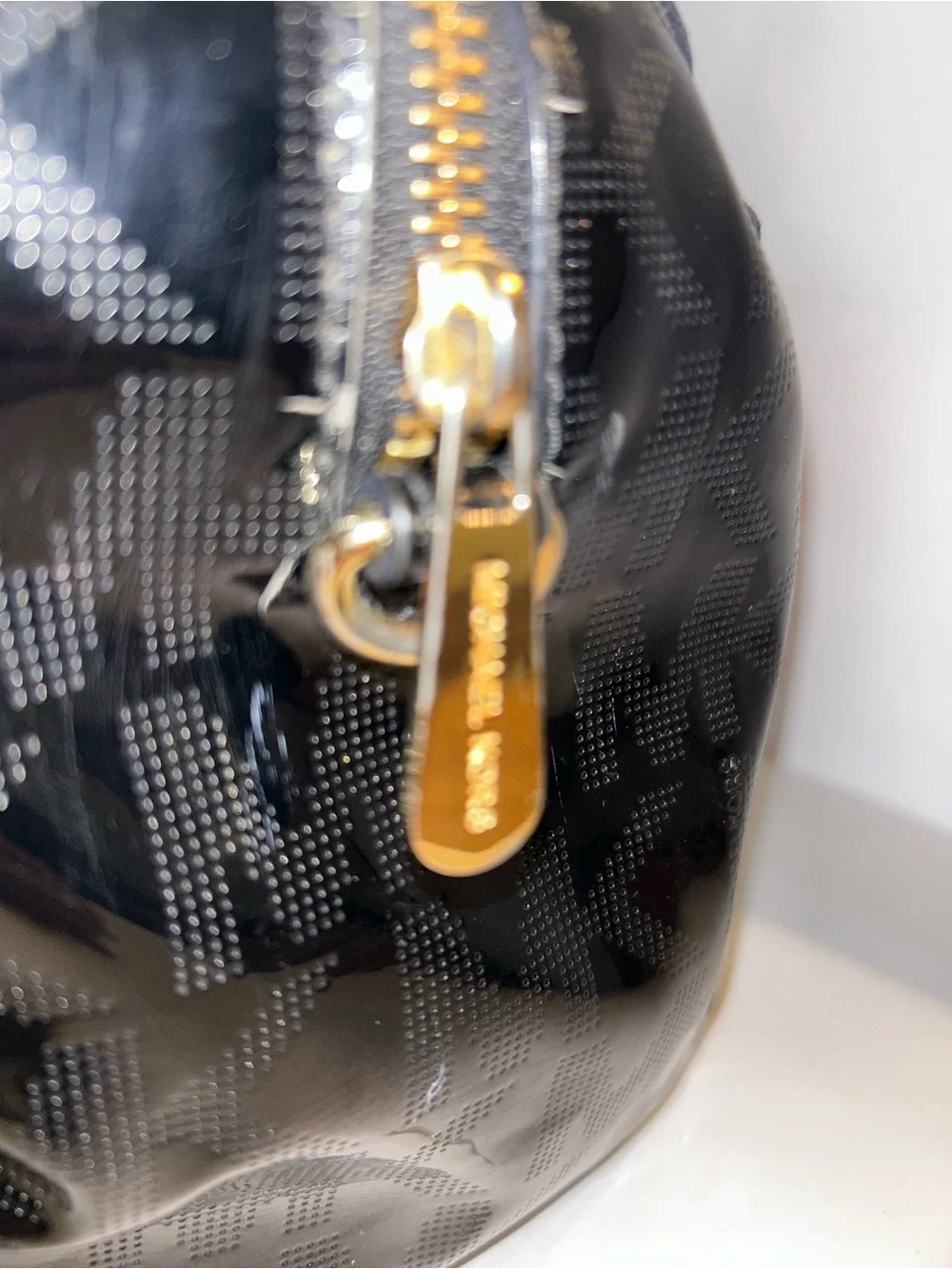 Michael Kors Black Patent Grayson Satchel